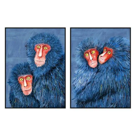 Canvas DKD Home Decor Modern Monkeys 90 x 4 x 120 cm (2 Units) by DKD Home Decor, Prints on Canvas - Ref: S3038885, Price: 14...