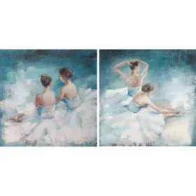 Bild DKD Home Decor 100 x 3,5 x 100 cm Ballett-Tänzerin Romantisch (2 Stück) von DKD Home Decor, Leinwanddrucke - Ref: S30389...