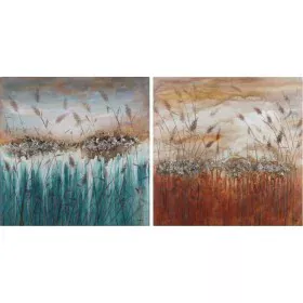 Pintura DKD Home Decor 100 x 3,5 x 100 cm Moderno (2 Unidades) de DKD Home Decor, Impressões sobre tela - Ref: S3038941, Preç...