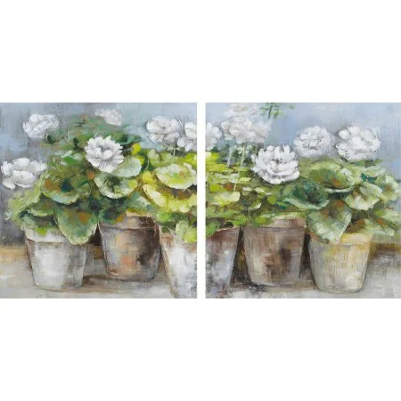 Painting DKD Home Decor 80 x 3,5 x 80 cm Plant pot Cottage (2 Units) by DKD Home Decor, Prints on Canvas - Ref: S3038945, Pri...