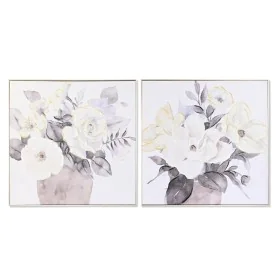 Cadre DKD Home Decor Traditionnel Vase 80 x 3,5 x 80 cm (2 Unités) de DKD Home Decor, Impressions sur toile - Réf : S3038957,...