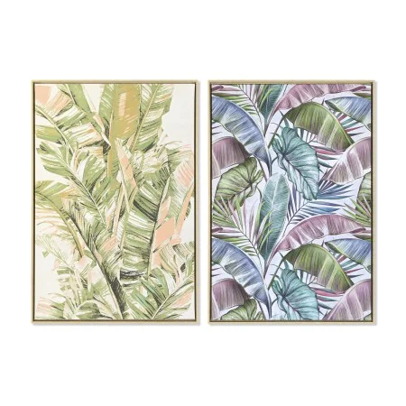 Cadre DKD Home Decor 84 x 4,5 x 123 cm Palmiers Tropical (2 Unités) de DKD Home Decor, Impressions sur toile - Réf : S3038972...