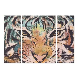 Satz mit 3 Bildern DKD Home Decor Kolonial Tiger 140 x 3,8 x 100 cm von DKD Home Decor, Leinwanddrucke - Ref: S3038990, Preis...