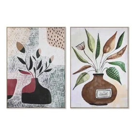 Painting DKD Home Decor 102,5 x 4,3 x 142,6 cm Vase Scandinavian (2 Units) by DKD Home Decor, Prints on Canvas - Ref: S303901...