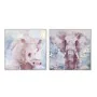 Pintura DKD Home Decor 103 x 4,5 x 103 cm Elefante Moderno (2 Unidades) de DKD Home Decor, Impressões sobre tela - Ref: S3039...