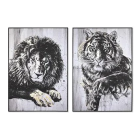 Painting DKD Home Decor 103 x 4,5 x 143 cm Tiger Colonial (2 Units) by DKD Home Decor, Prints on Canvas - Ref: S3039026, Pric...