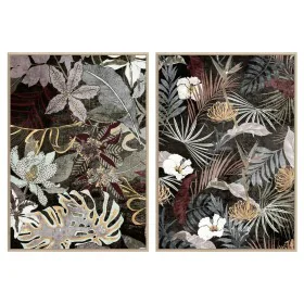 Cuadro DKD Home Decor Tropical Hoja de planta 83 x 4,5 x 122,5 cm 83 x 4,5 x 123 cm (2 Unidades) de DKD Home Decor, Impresion...