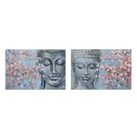 Lienzo DKD Home Decor 120 x 2,8 x 80 cm Buda Oriental (2 Unidades) de DKD Home Decor, Impresiones sobre lienzo - Ref: S303905...