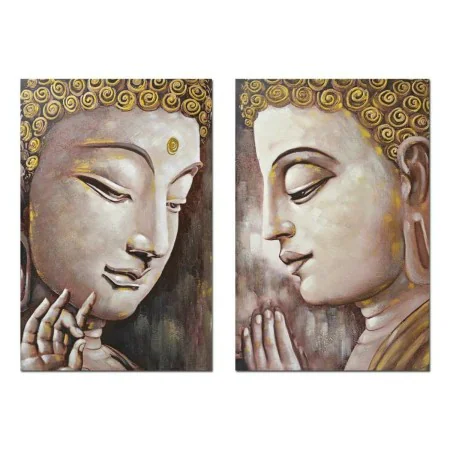 Painting DKD Home Decor Buddha 80 x 3 x 120 cm Oriental (2 Units) by DKD Home Decor, Prints on Canvas - Ref: S3039110, Price:...