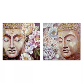 Painting DKD Home Decor Buddha 80 x 3 x 80 cm Oriental (2 Units) by DKD Home Decor, Prints on Canvas - Ref: S3039111, Price: ...