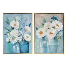 Canvas DKD Home Decor 60 x 3,5 x 80 cm Vase Shabby Chic (2 Units) by DKD Home Decor, Prints on Canvas - Ref: S3039124, Price:...