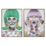 Pintura DKD Home Decor 60 x 3,5 x 80 cm Fashion Girls (2 Unidades) de DKD Home Decor, Impressões sobre tela - Ref: S3039135, ...