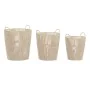 Basket set DKD Home Decor Beige Metal 42 x 42 x 51 cm 3 Pieces by DKD Home Decor, Storage boxes and chests - Ref: S3039178, P...