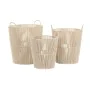 Basket set DKD Home Decor Beige Metal 42 x 42 x 51 cm 3 Pieces by DKD Home Decor, Storage boxes and chests - Ref: S3039178, P...