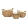 Conjunto de Cestas DKD Home Decor Natural Metal Polietileno 38 x 38 x 34 cm 38 x 38 x 27 cm 3 Peças de DKD Home Decor, Caixas...