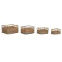 Conjunto de Cestas DKD Home Decor Natural Metal Polietileno 42 x 32 x 22 cm 4 Peças de DKD Home Decor, Caixas e baús de arrum...