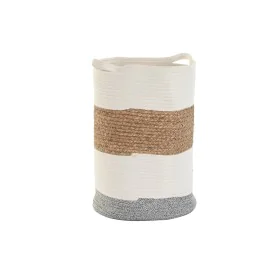 Cesta Decorativa DKD Home Decor Bianco Fibra naturale 36 x 36 x 52 cm di DKD Home Decor, Scatole decorative - Rif: S3039183, ...