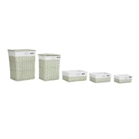 Basket set DKD Home Decor Green wicker 44 x 34 x 56 cm 5 Pieces by DKD Home Decor, Storage boxes and chests - Ref: S3039219, ...