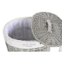 Set of Baskets DKD Home Decor White Grey wicker 51 x 37 x 56 cm 52 x 38 x 57 cm (5 Pieces) by DKD Home Decor, Boxes - Ref: S3...