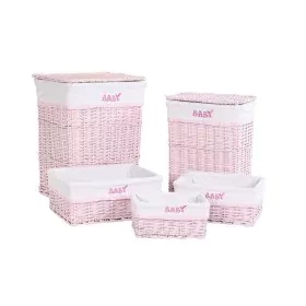 Korbsatz DKD Home Decor Rosa Polyester Für Kinder korb (44 x 34 x 56 cm) von DKD Home Decor, Wäschekörbe - Ref: S3039224, Pre...