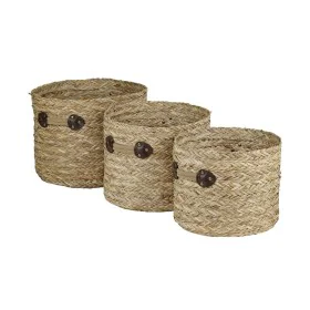 Basket set DKD Home Decor Seagrass (35 x 35 x 28 cm) by DKD Home Decor, Boxes - Ref: S3039245, Price: 57,38 €, Discount: %