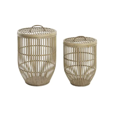 Set de basket DKD Home Decor Bambou (40 x 40 x 61 cm) de DKD Home Decor, Boîtes - Réf : S3039249, Prix : 129,81 €, Remise : %