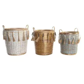 Set de basket DKD Home Decor Multicouleur Bambou Boho 49 x 45 x 54 cm de DKD Home Decor, Boîtes - Réf : S3039251, Prix : 145,...