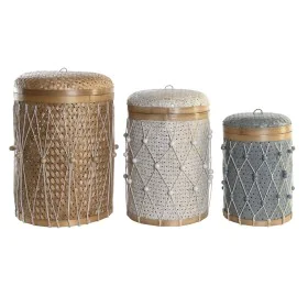 Basket set DKD Home Decor Multicolour Bamboo Boho 46 x 46 x 58 cm by DKD Home Decor, Boxes - Ref: S3039252, Price: 163,51 €, ...