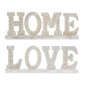 Statua Decorativa DKD Home Decor Bianco Decapaggio 40,5 x 5 x 15 cm (2 Unità) di DKD Home Decor, Soprammobili - Rif: S3039268...