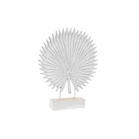 Figura Decorativa DKD Home Decor 36 x 7 x 46 cm Branco Tropical Folha de planta de DKD Home Decor, Adornos - Ref: S3039312, P...