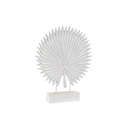 Figurine Décorative DKD Home Decor 36 x 7 x 46 cm Blanc Tropical Feuille d'une plante de DKD Home Decor, Objets de décoration...