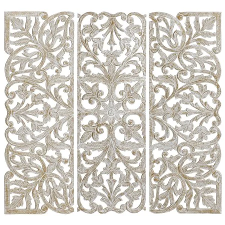 Décoration murale DKD Home Decor Doré Blanc Fer Romantique Bois MDF (40 x 2 x 120 cm) de DKD Home Decor, Objets de décoration...