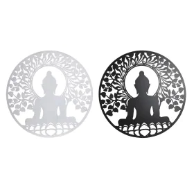 Wall Decoration DKD Home Decor 98 x 1 x 98 cm 100 x 1 x 100 cm Black Buddha White Oriental (2 Units) by DKD Home Decor, Ornam...