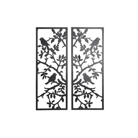 Wanddekoration DKD Home Decor (2 Stücke) Metall Vögel Shabby Chic (35 x 1,3 x 91 cm) von DKD Home Decor, Ornamente - Ref: S30...