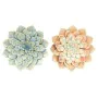 Wall Decoration DKD Home Decor 61 x 8 x 61 cm Flower Blue Orange Shabby Chic (2 Units) by DKD Home Decor, Ornaments - Ref: S3...