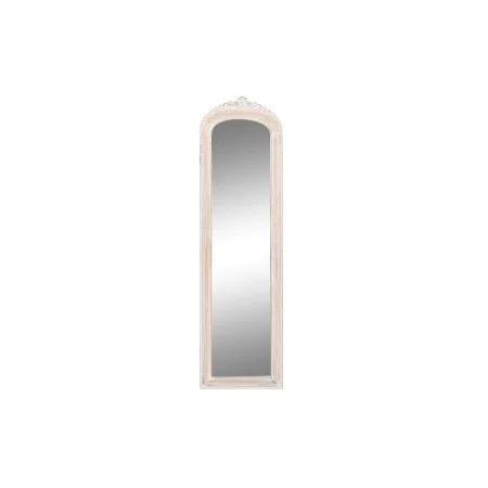 Wall mirror DKD Home Decor Natural White Mango wood Stripped (30 x 3 x 107 cm) by DKD Home Decor, Wall-Mounted Mirrors - Ref:...