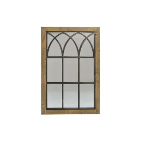 Miroir mural DKD Home Decor Marron Noir Métal Bouleau Naturel Fenêtre 60 x 3 x 95 cm de DKD Home Decor, Miroirs muraux - Réf ...