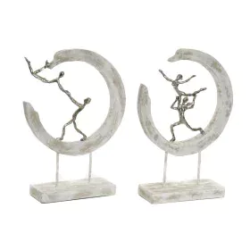 Figurine Décorative DKD Home Decor 32,5 x 10 x 47 cm Argenté Blanc Danseuse Classique Moderne Décapé (2 Unités) de DKD Home D...