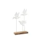 Figurine Décorative DKD Home Decor Marron Blanc Fer Bois de manguier Oiseaux (32 x 10 x 51 cm) de DKD Home Decor, Objets de d...