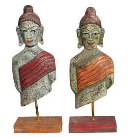 Statua Decorativa DKD Home Decor 18 x 9 x 47 cm Buddha Orientale (2 Unità) di DKD Home Decor, Soprammobili - Rif: S3039504, P...