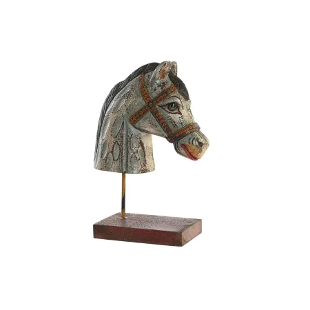 Decorative Figure DKD Home Decor Horse Iron Mango wood (24 x 12 x 35 cm) by DKD Home Decor, Ornaments - Ref: S3039505, Price:...