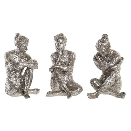 Decorative Figure DKD Home Decor 17 x 15 x 26 cm Lady Silver (3 Units) by DKD Home Decor, Ornaments - Ref: S3039516, Price: 7...