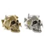 Figura Decorativa DKD Home Decor Dorado Plateado Calavera 16,5 x 10,5 x 11,5 cm (2 Unidades) de DKD Home Decor, Adornos - Ref...