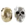 Figura Decorativa DKD Home Decor Dorado Plateado Calavera 16,5 x 10,5 x 11,5 cm (2 Unidades) de DKD Home Decor, Adornos - Ref...