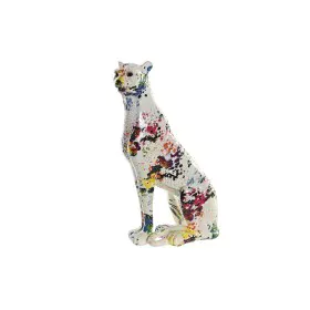 Figurine Décorative DKD Home Decor Blanc Multicouleur Léopard Moderne 16 x 8 x 25 cm de DKD Home Decor, Objets de décoration ...