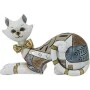 Decorative Figure DKD Home Decor White Golden Cat 22,5 x 8 x 15 cm (2 Units) by DKD Home Decor, Ornaments - Ref: S3039567, Pr...