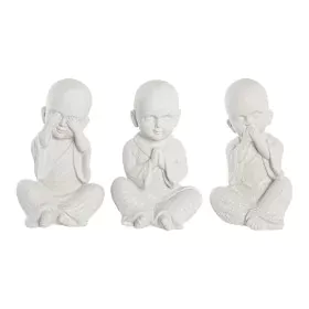 Figurine Décorative DKD Home Decor 24 x 22 x 39 cm Blanc Moine Oriental (3 Pièces) de DKD Home Decor, Objets de décoration - ...