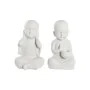 Figurine Décorative DKD Home Decor 25,5 x 19 x 39 cm Blanc Moine Oriental (2 Unités) de DKD Home Decor, Objets de décoration ...