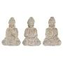 Figura Decorativa DKD Home Decor 30,5 x 24 x 45 cm Dorado Marrón Buda Oriental (3 Piezas) de DKD Home Decor, Adornos - Ref: S...