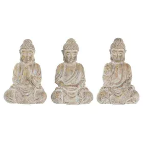 Decorative Figure DKD Home Decor 30,5 x 24 x 45 cm Golden Brown Buddha Oriental (3 Pieces) by DKD Home Decor, Ornaments - Ref...